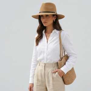 Chapeau De Paille  Beige - Carolina | Giuseppe Conti
